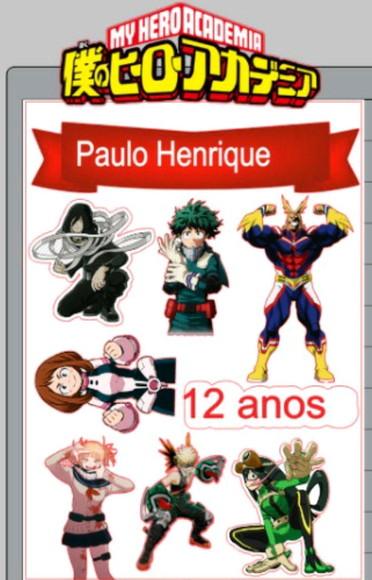 Topo de Bolo My Hero Academy