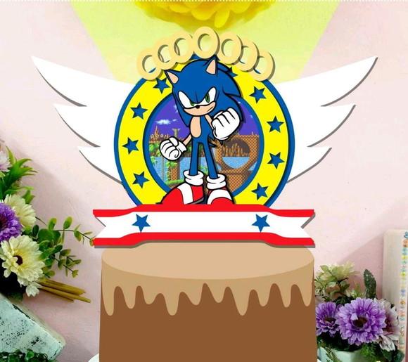 Topo de Bolo Shaker Sonic