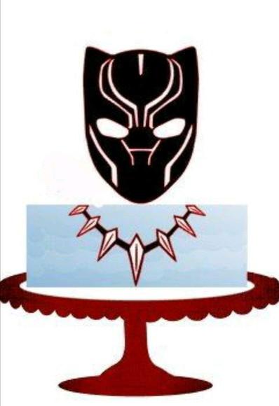 Topo de Bolo Pantera Negra 2