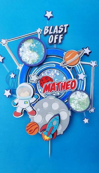 Topo de Bolo Astronauta 2
