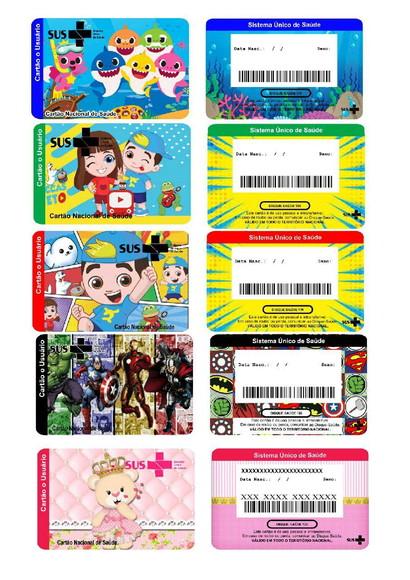 Cartão Sus Personalizados 4