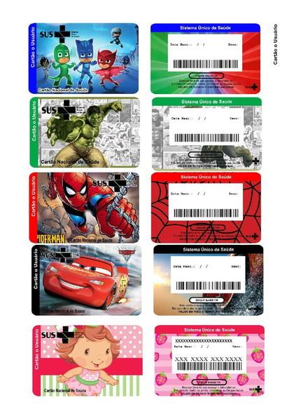 Cartão Sus Personalizados 6