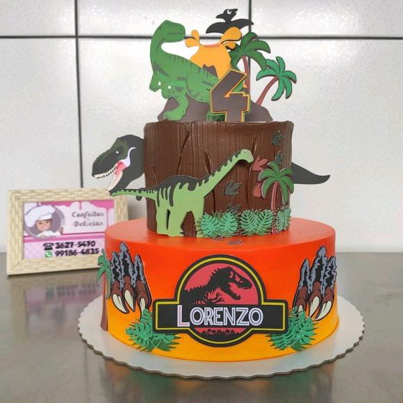 Topo de Bolo Jurassic Park 3