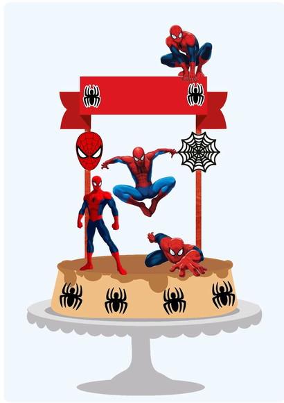 Topo de Bolo Homem Aranha