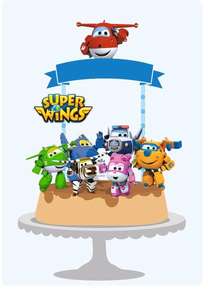 Topo de Bolo Super Wings