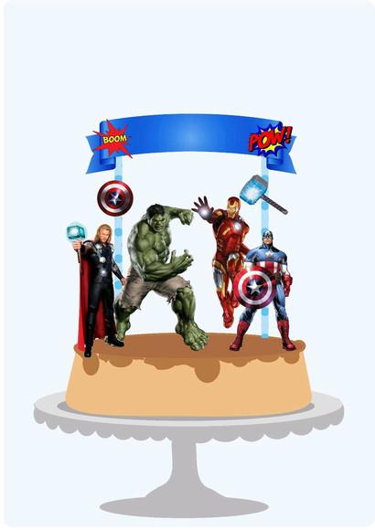 Topo de Bolo Vingadores