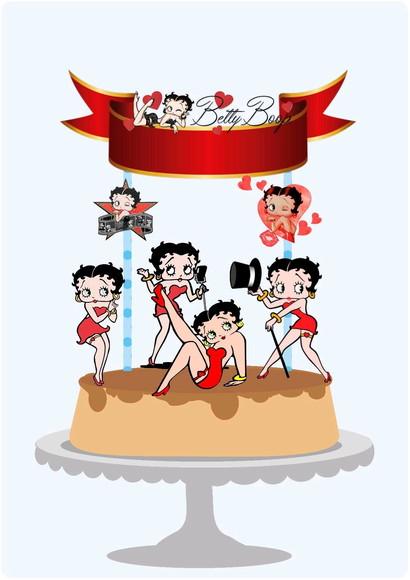 Topo de Bolo Betty Boop