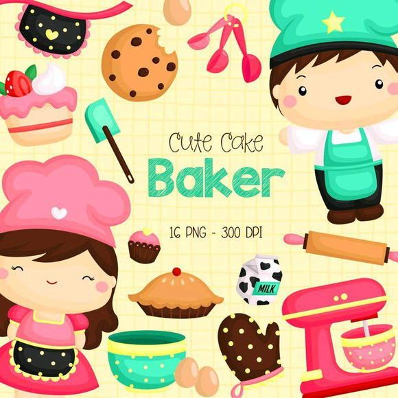 Cute Cake Baker em Png