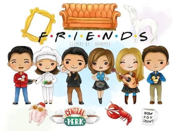 Topo de Bolo Friends 2
