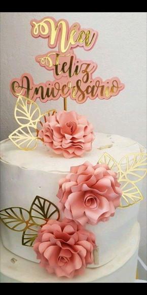Topo de Bolo Feliz Aniversário