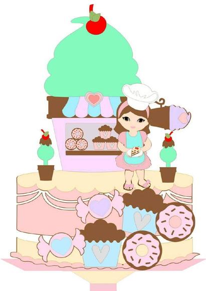 Topo de Bolo Confeiteira