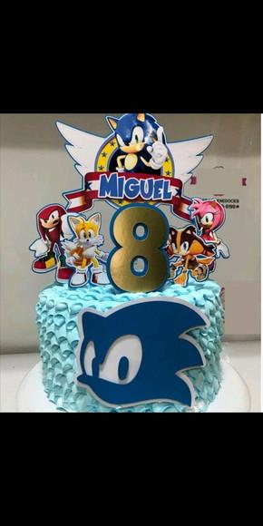 Topo de Bolo Sonic 3