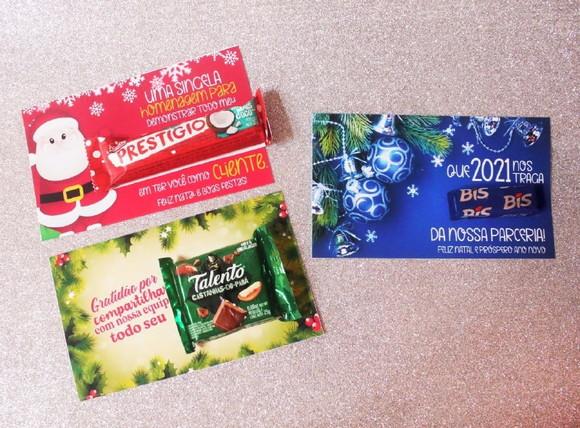 Cartão de Natal com Chocolate