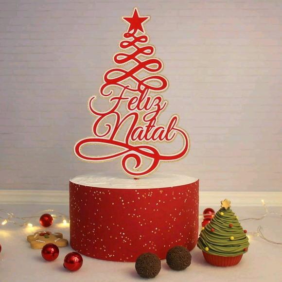 Topo de Bolo Feliz Natal (4)
