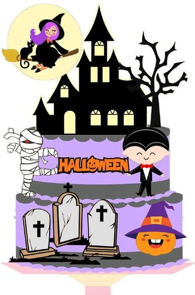 Topo de Bolo Halloween