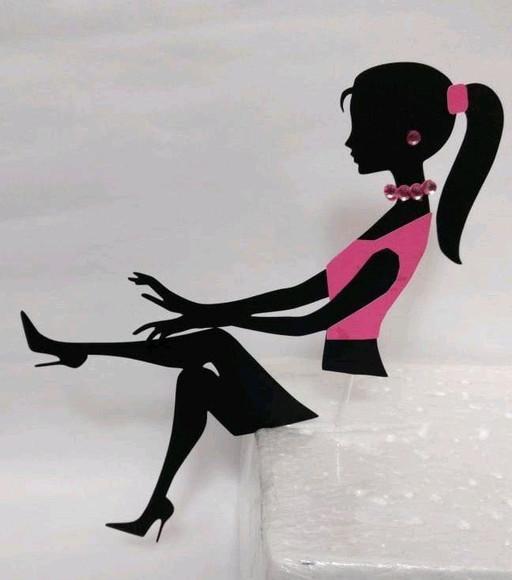 Topo de Bolo Silhueta Feminina (2)