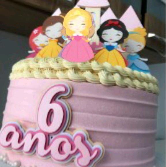 Topo de Bolo Princesas Disney