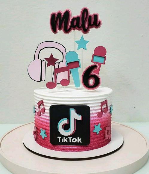 Topo de Bolo Tik Tok Meninas