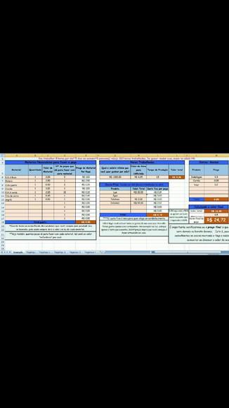 Fórmula de precificação em excel