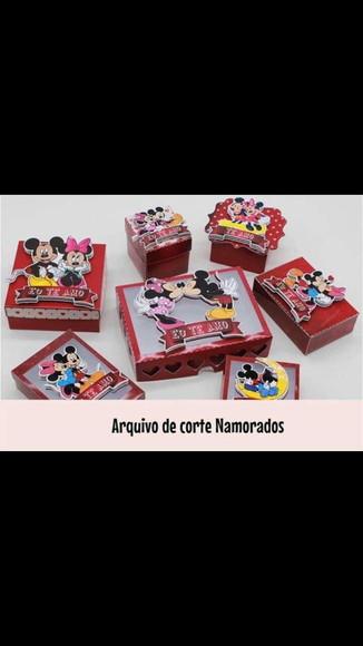 Kit Caixas Mickey Dia dos Namorados