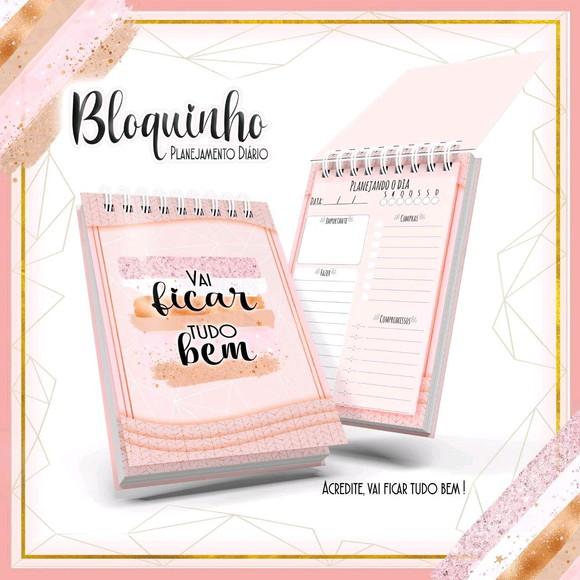 Bloquinho Vai Ficar Tudo Bem rosa