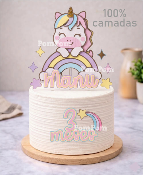 TOPO UNICORNIO EM CAMADAS