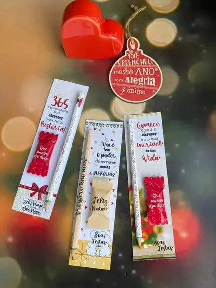 Card Balinha com Caneta de Natal 1233