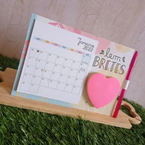 Calendário de Mesa Post It 4 Arquivos a Sua Escolha