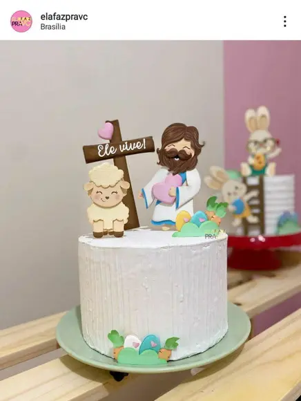 Topo Jesus com Ovelha em Camadas 0917