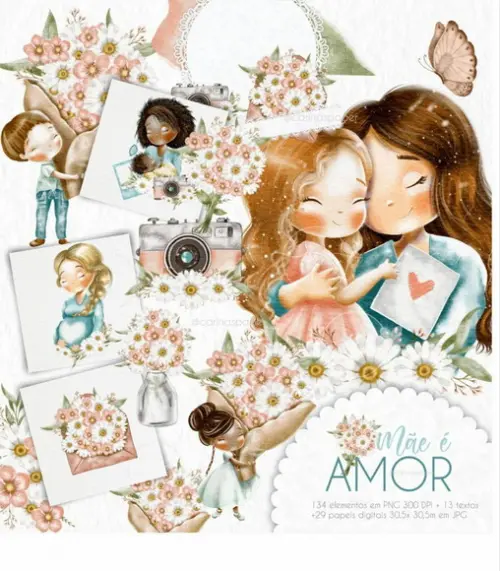 Kit Digital Mãe É Amor