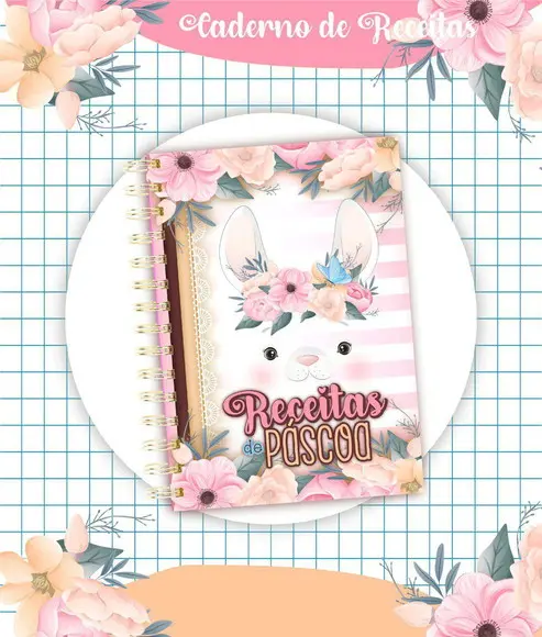 Kit Caderno de Receitas Páscoa