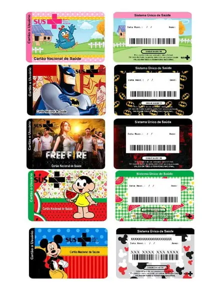 Carteirinha do Sus Personalizada