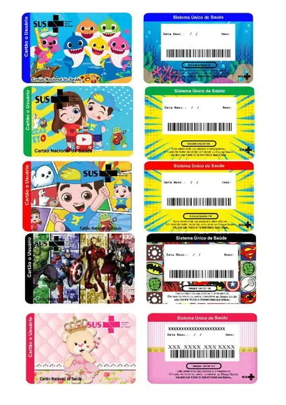 Carteirinha do Sus Personalizada