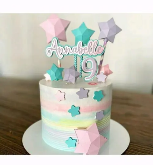 Topo Estrelinhas Lowpoly