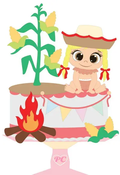 Topo Menina Festa Junina 45