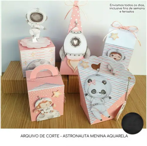 Kit Festa Astronauta Rosa 2457