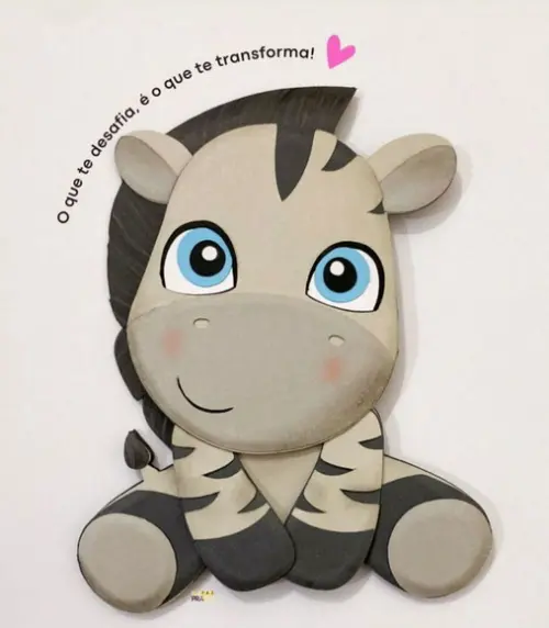 Topo em Camadas Zebra Cute