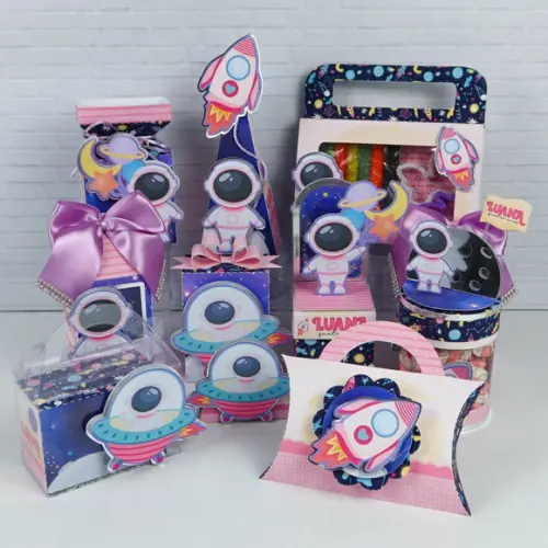 Kit Festa Astronauta Rosa 2137
