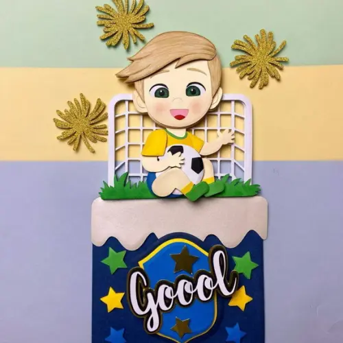 Topo Copa Camadinhas Bebê Loiro