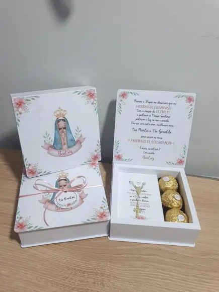 Convite de Batizado Santa