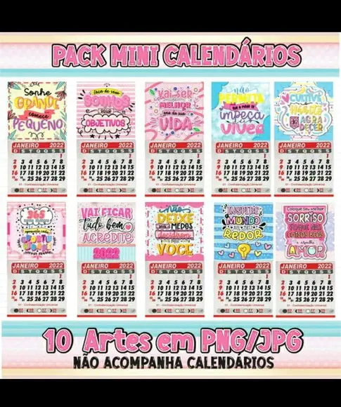 Kit Card Calendário