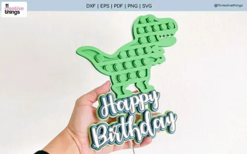 Kit Topo Pop It Happy Birthday(dxf)