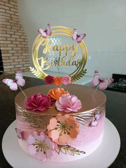 Topo Happy Birthuday Floral