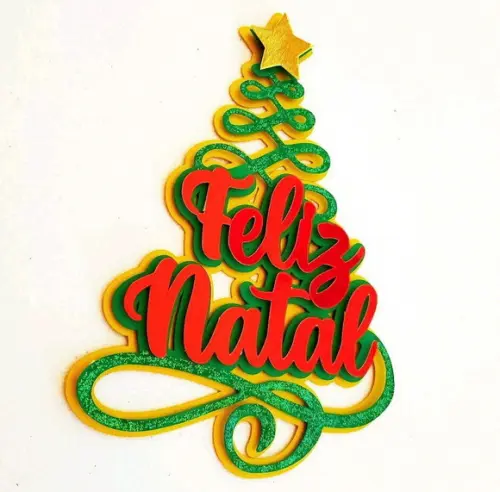 Topo Feliz Natal Árvore Iii (dxf)