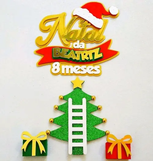 Topo Feliz Natal Cenário (dxf)
