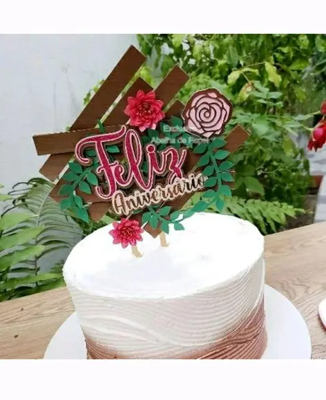 Topo Feliz Aniversário (dxf/pdf)