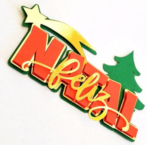 Topo Feliz Natal Estrela (dxf)