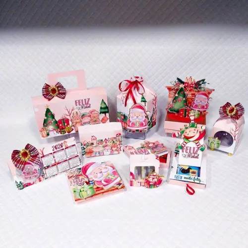Kit Natal Aquarelado Rosa