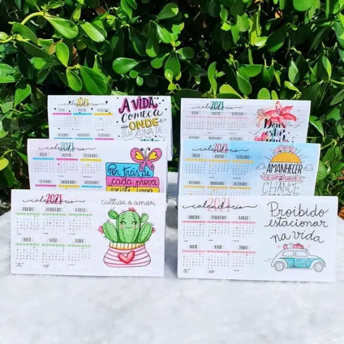 Calendário de Mesa 2021 em Png