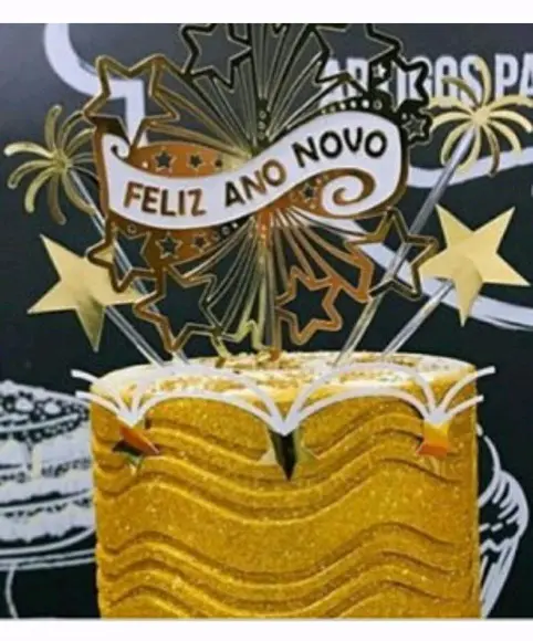 Topo de Bolo Ano Novo